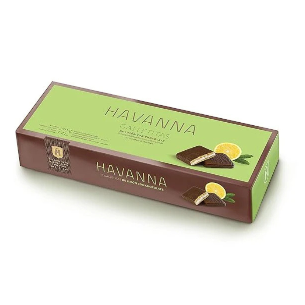 Galletita de Limon Baño Chocolate Havanna caja x12